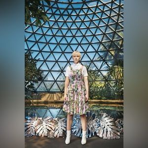 PASSION GARDEN APRON MIDI DRESS - LIMITED Blackmilk NWT Medium